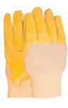 Latex gedompelde handschoen met open rugzijde